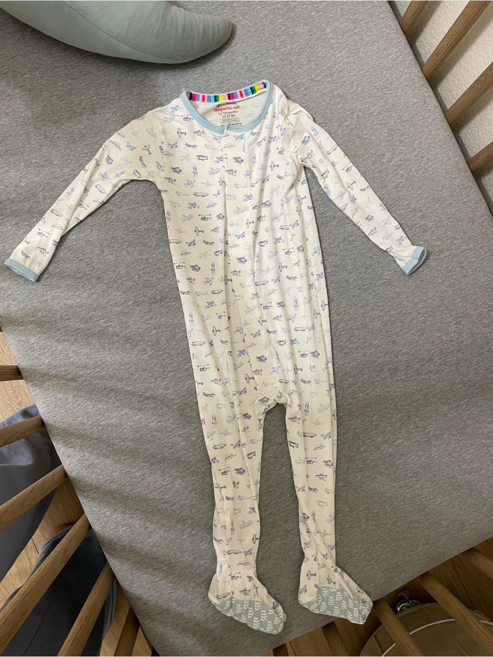Magnetic Me Boys Airplane Footie Pajamas